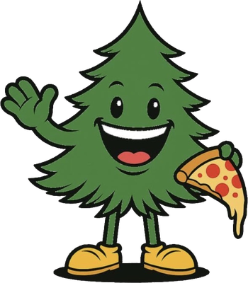 Naughty Pine Pizza mascot
